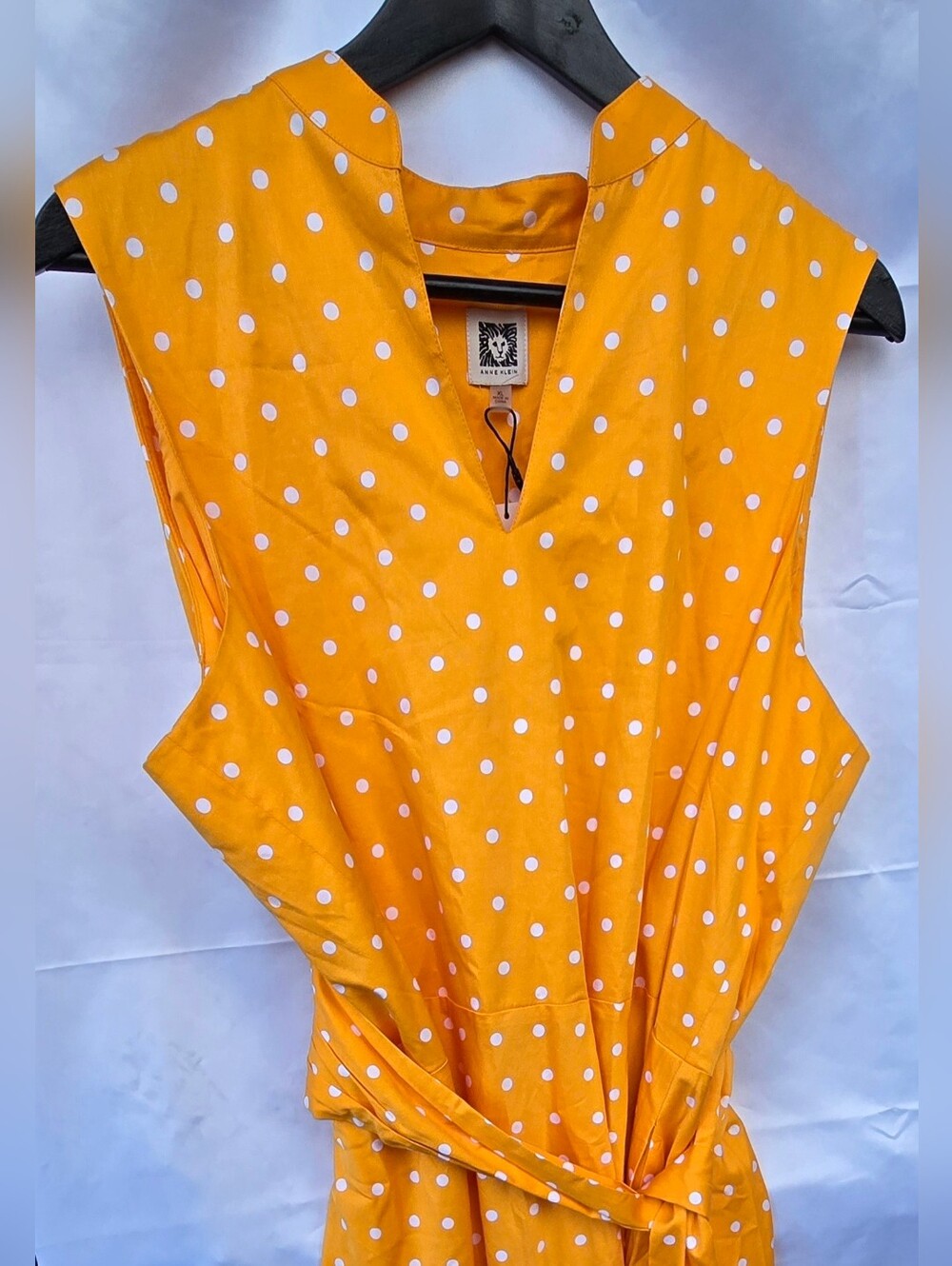 Anne Klein Sleeveless Polka Dot Dress